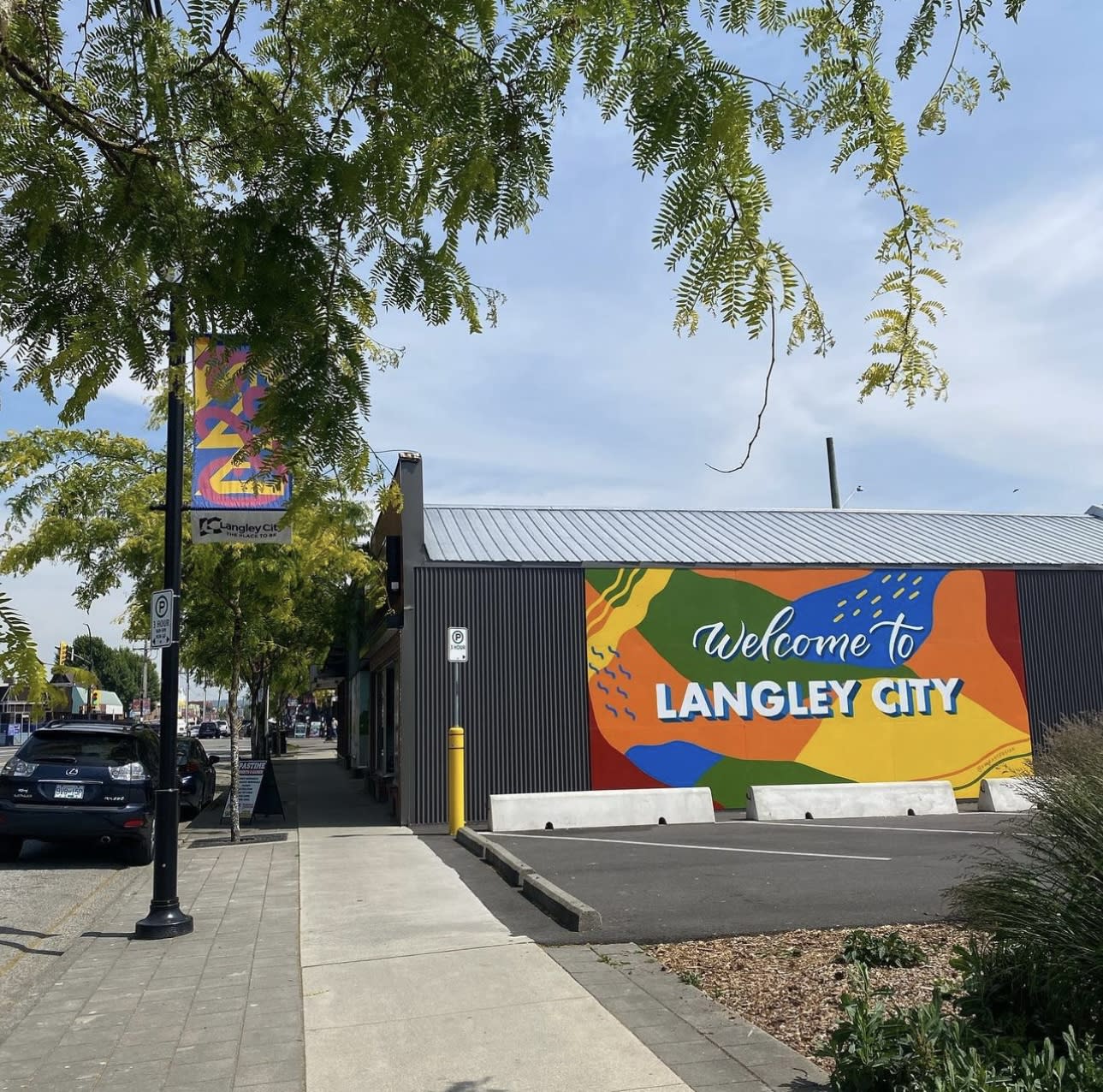 Bright and colourful mural