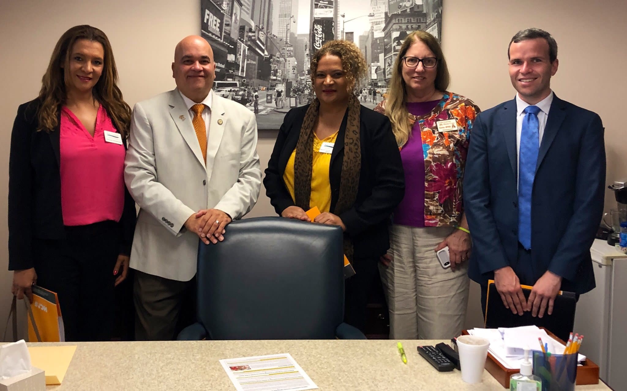 Home Care Day advocates with Representative John Cortes (second from left)