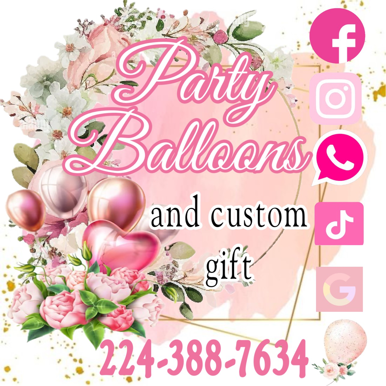 Party Balloons and Custom Gifts LOGO
