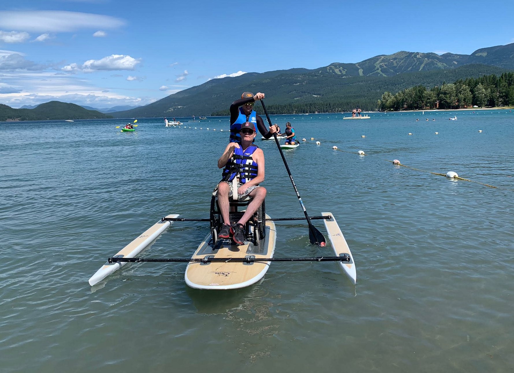 paddle board participant
