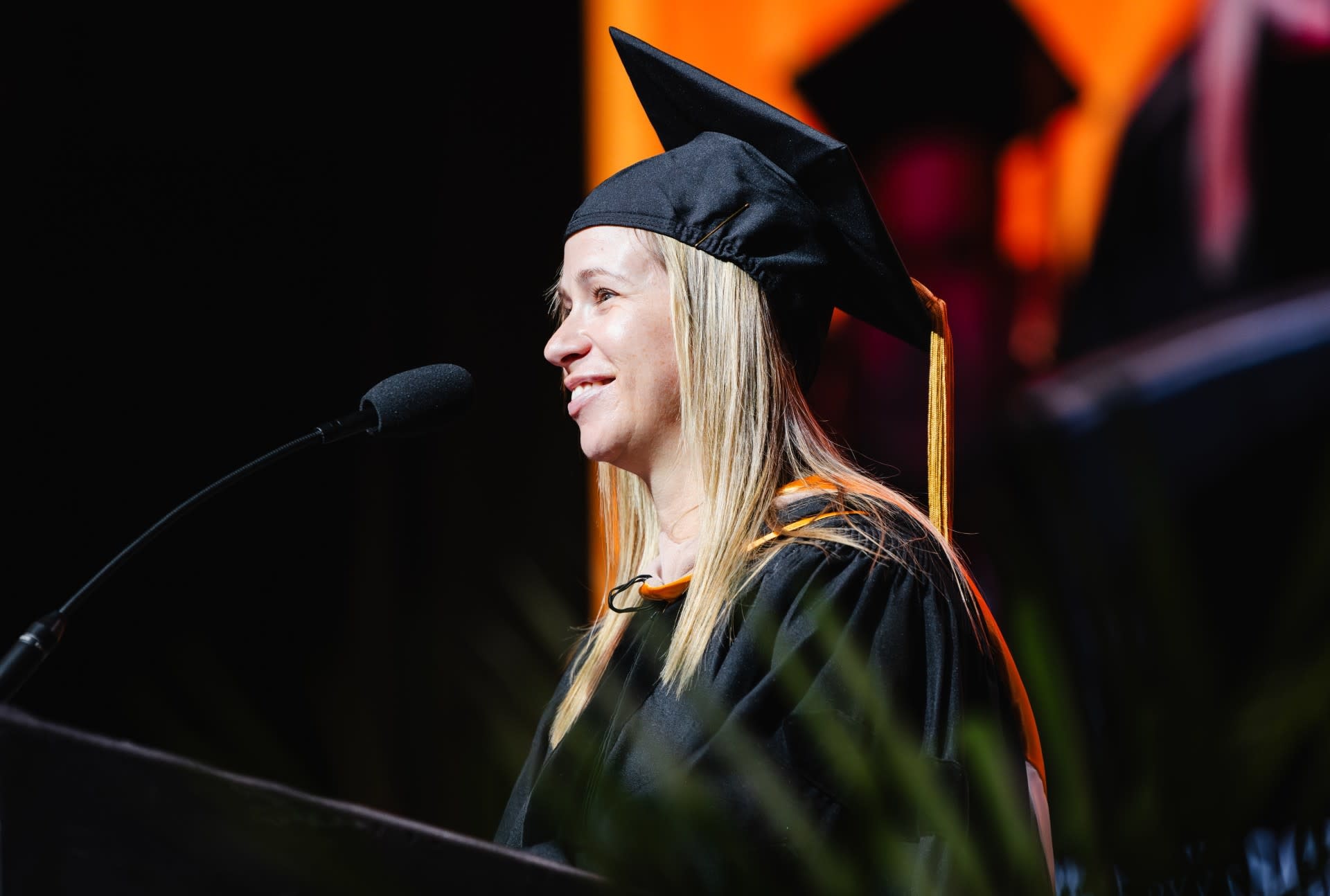 AIC President Nicolle Cestero at 2025 Commencement