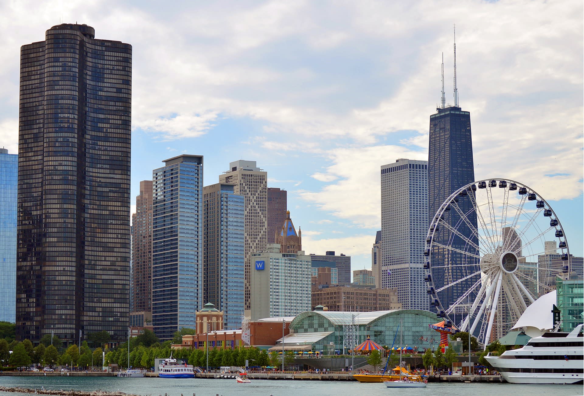 Chicago skyline from the water