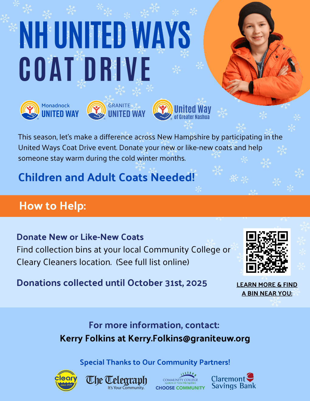 NH United Ways Coat Drive Flyer