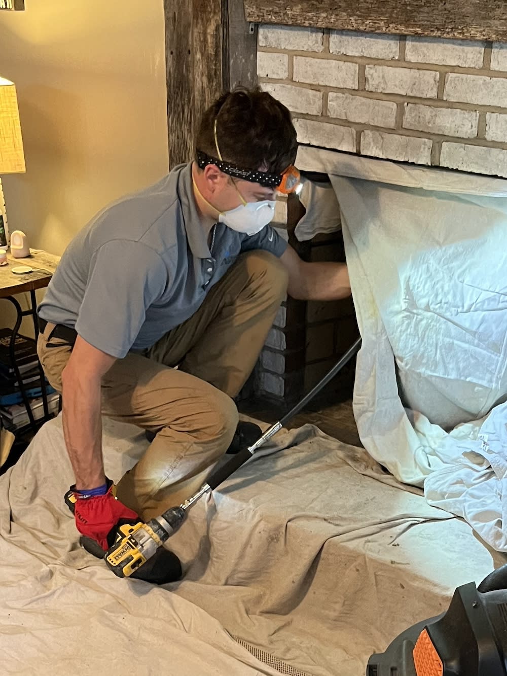 A chimney sweep in Virginia Beach.