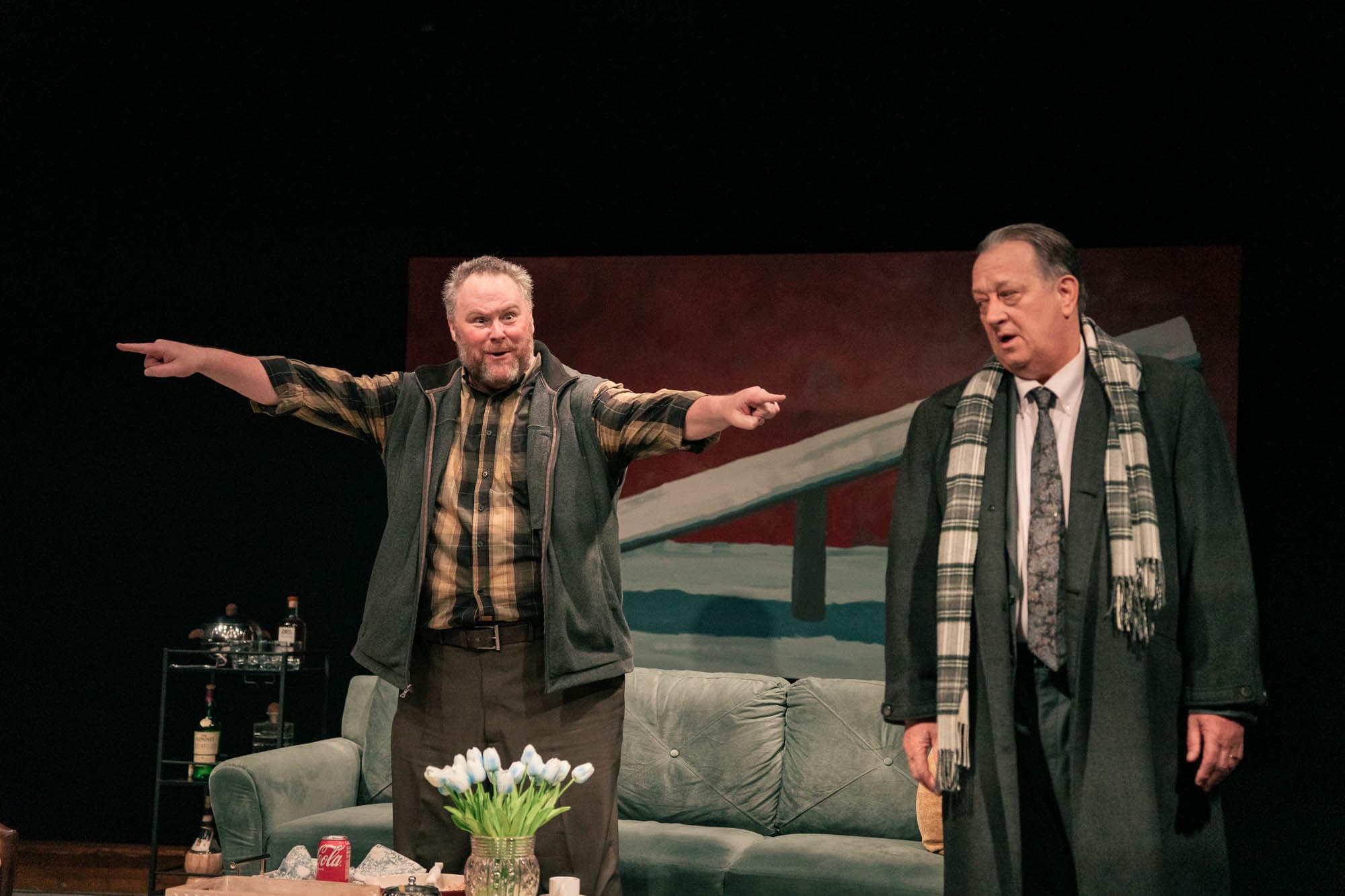 Image shows Michael making a great point while Alan looks on