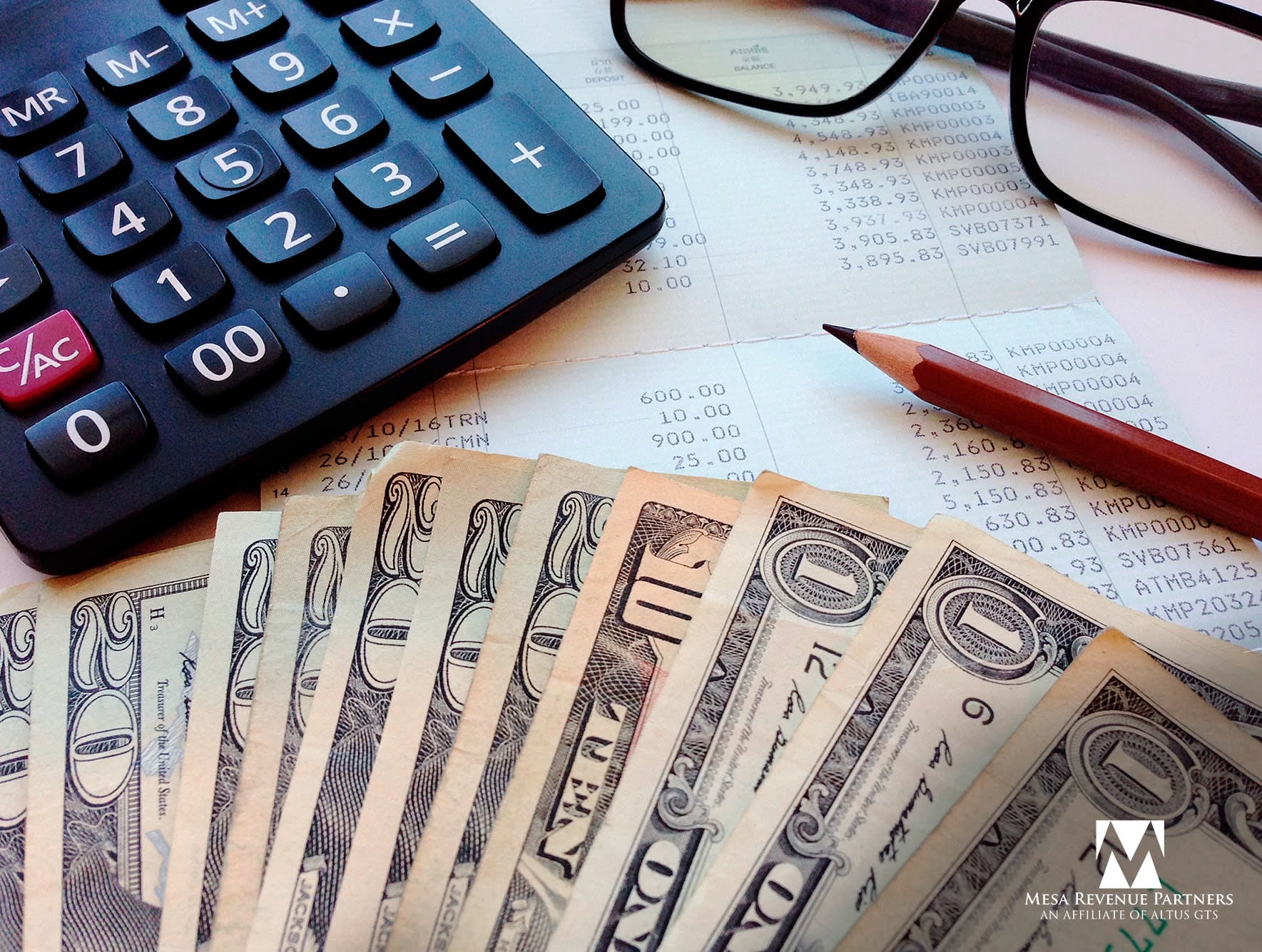 Visual guide on managing finances, presented by Mesa Revenue Partners, a New York-based business debt collections agency