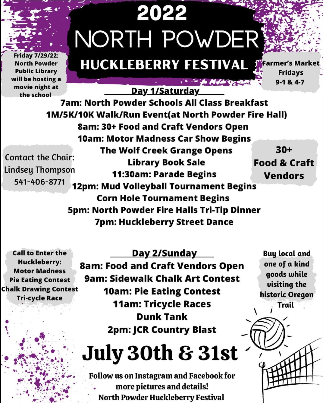 North Powder Huckleberry Festival Event / Union County Chamber of