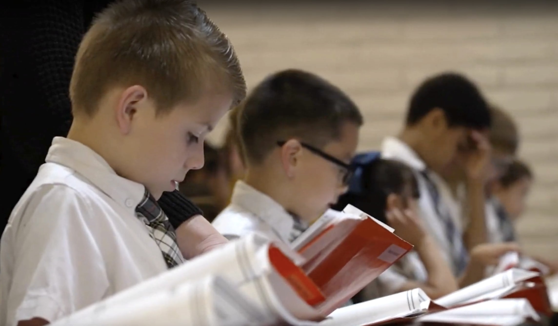 RCS Students During Weekly Chapel