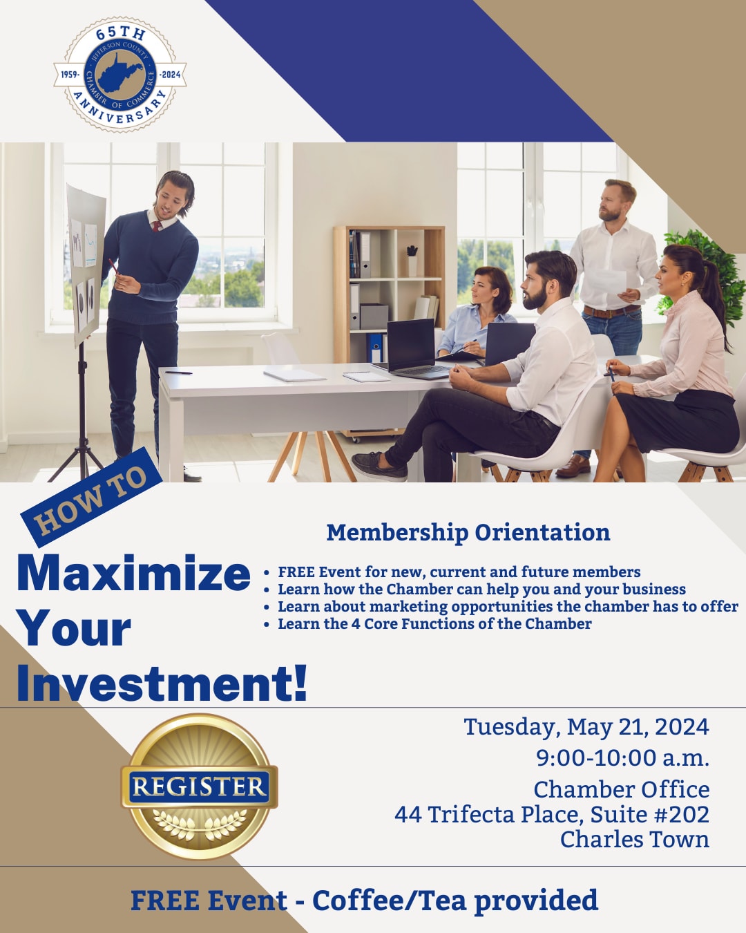 Membership Orientation Flyer for May 21 2024