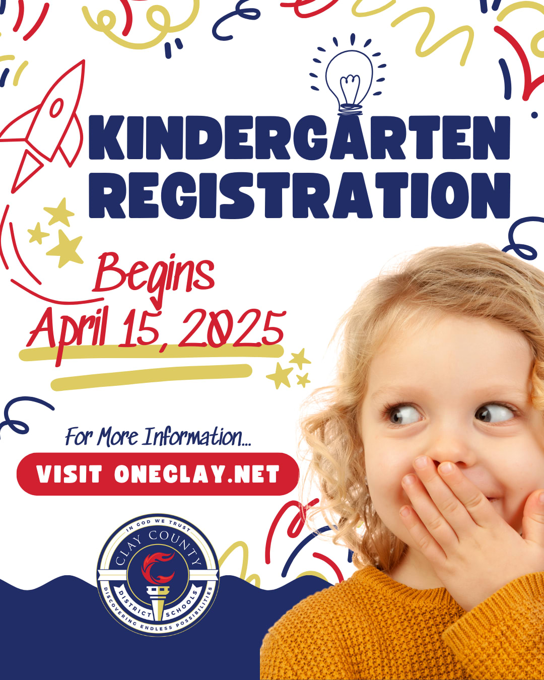 2025 Kindergarten Registration flyer