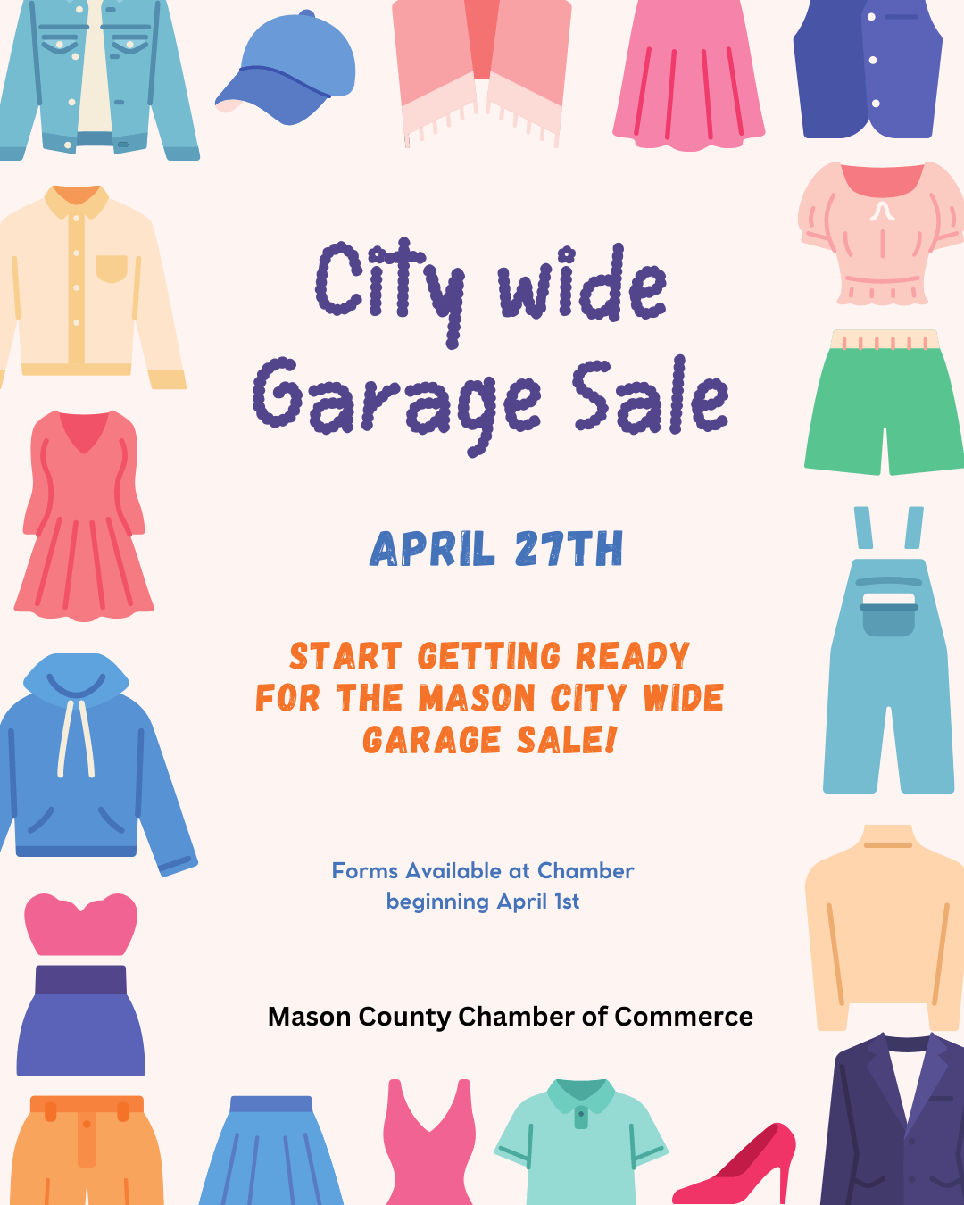 Spring CityWide Garage Sale Mason County Chamber of Commerce TX