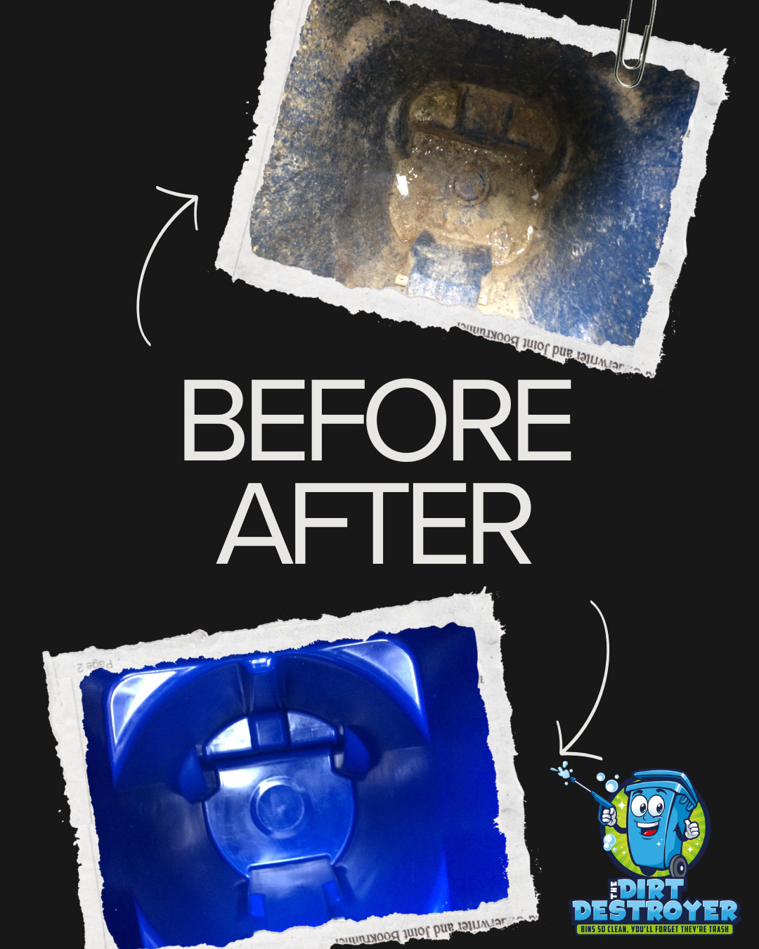 Trash Bin Cleaning Before and After Photo