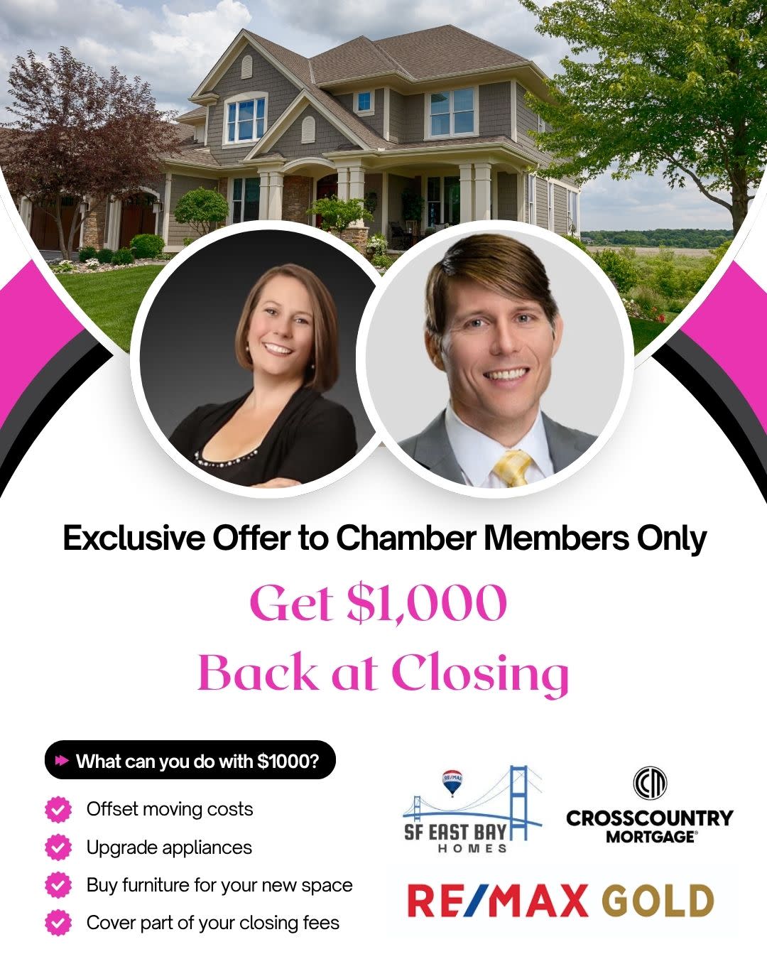Get $1000 credit on closing