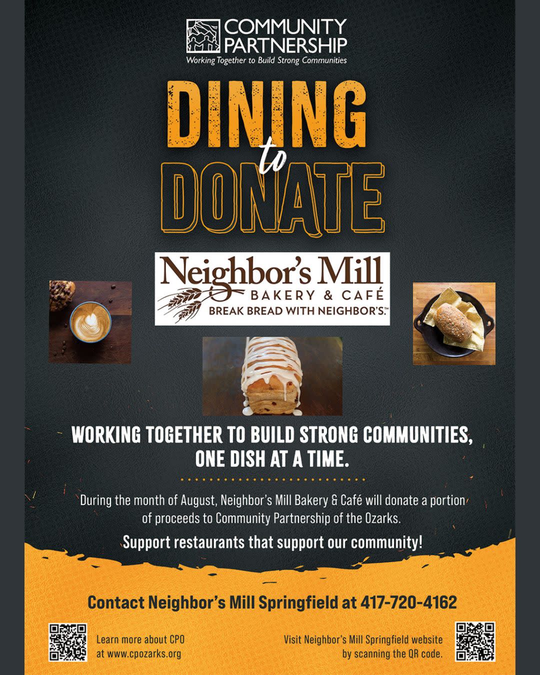 Dining to Donate flyer