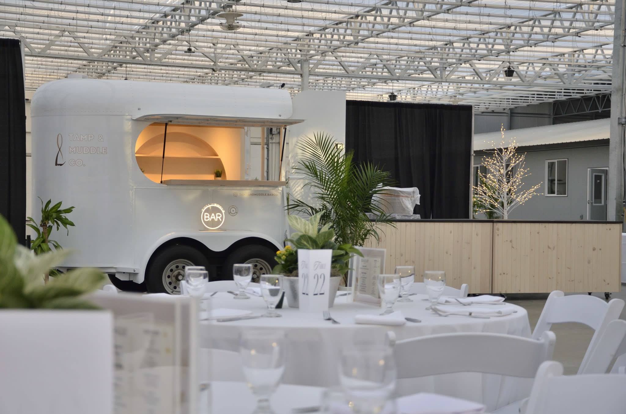 24 foot mobile bar for 300 guests at Annual Appreciation Party for Corporate Company in Chilliwack