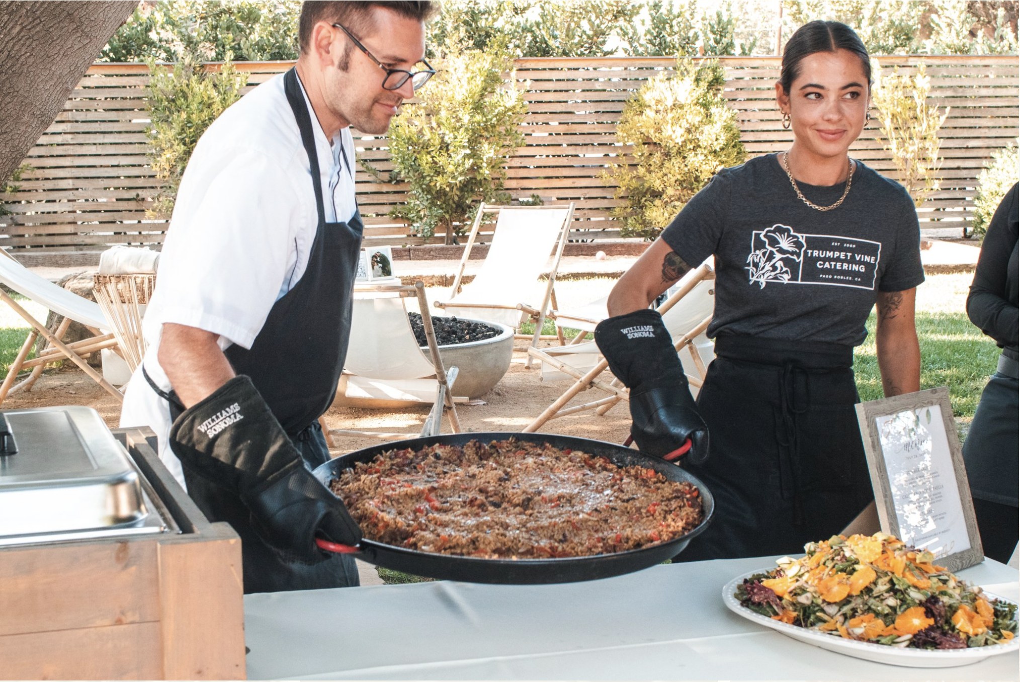 Chef Serving Wedding Paella