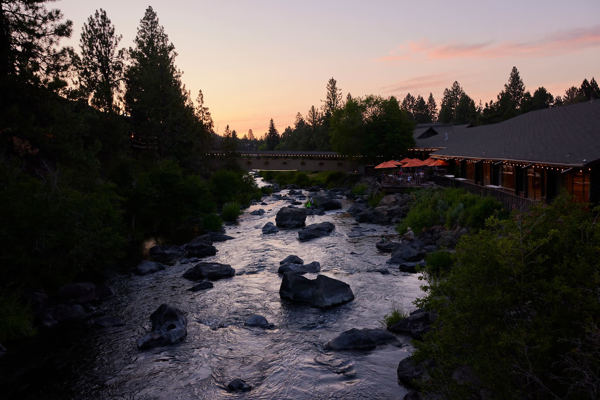 sunset, river, deschutes, hotel, bend, oregon, riverhouse