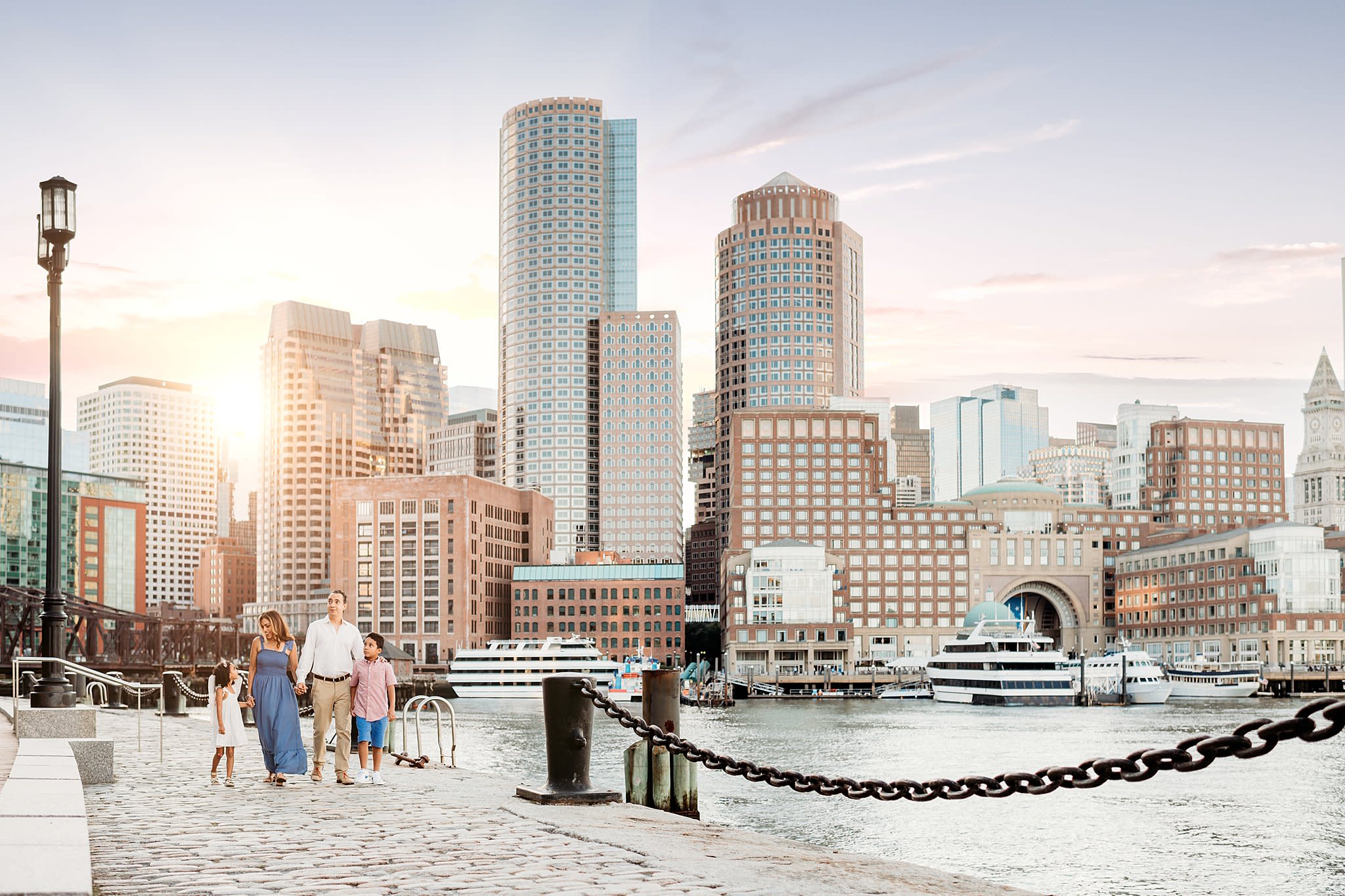 Family Session of Four in Boston by Helena Goessens Photography.