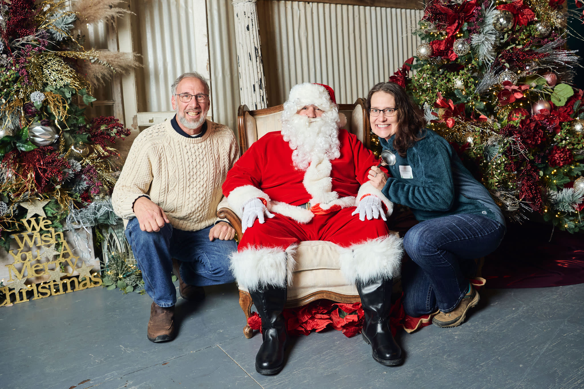 Guests with Santa