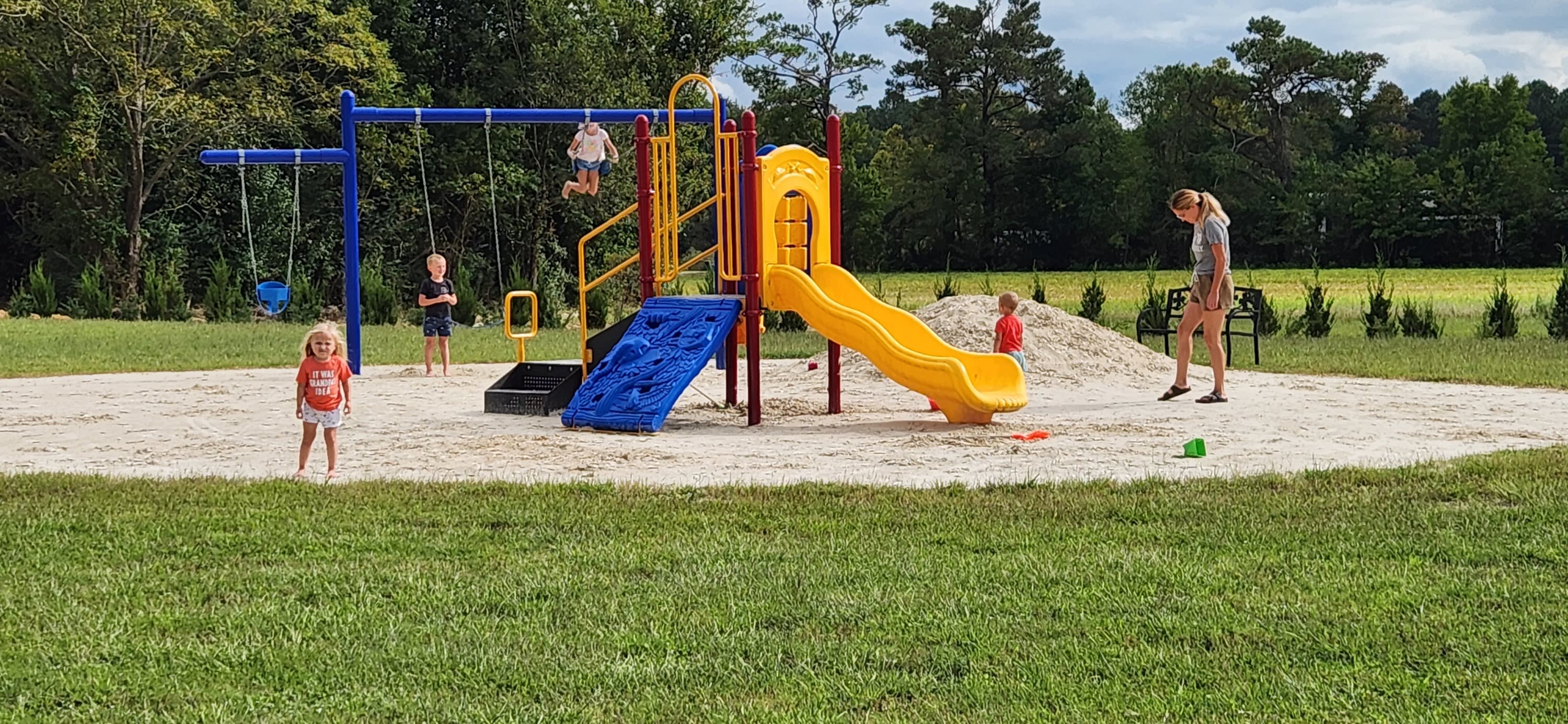 Kids enjoying the playground