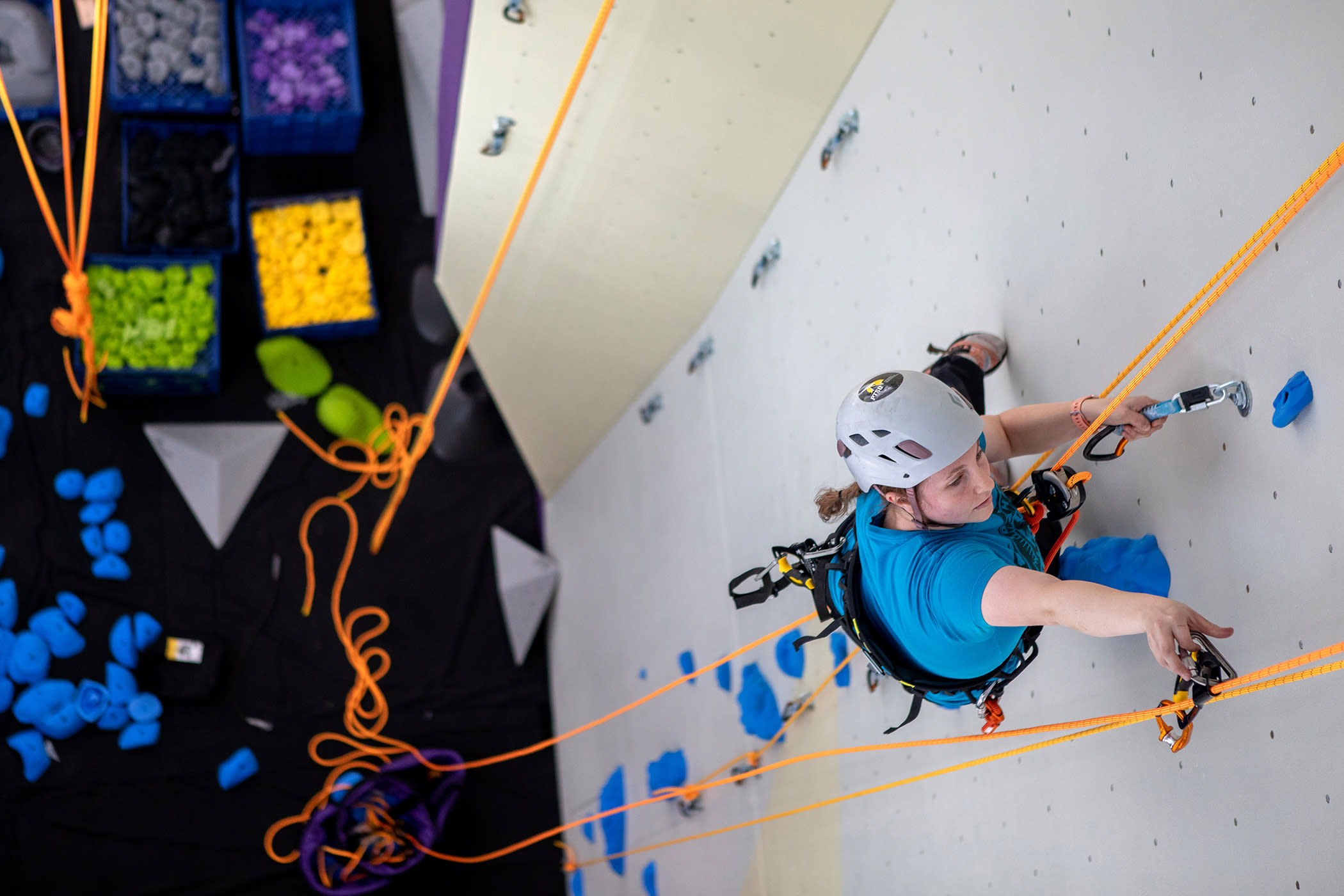 Climbing Wall in the Welcome Center