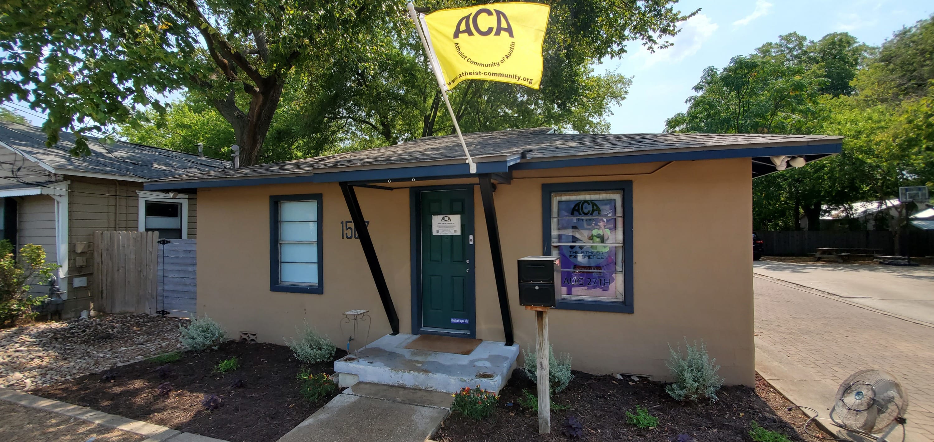 picture of the front of the Freethought Library