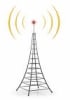 Tower with flashing light for navigation