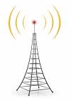 Tower with flashing light for navigation