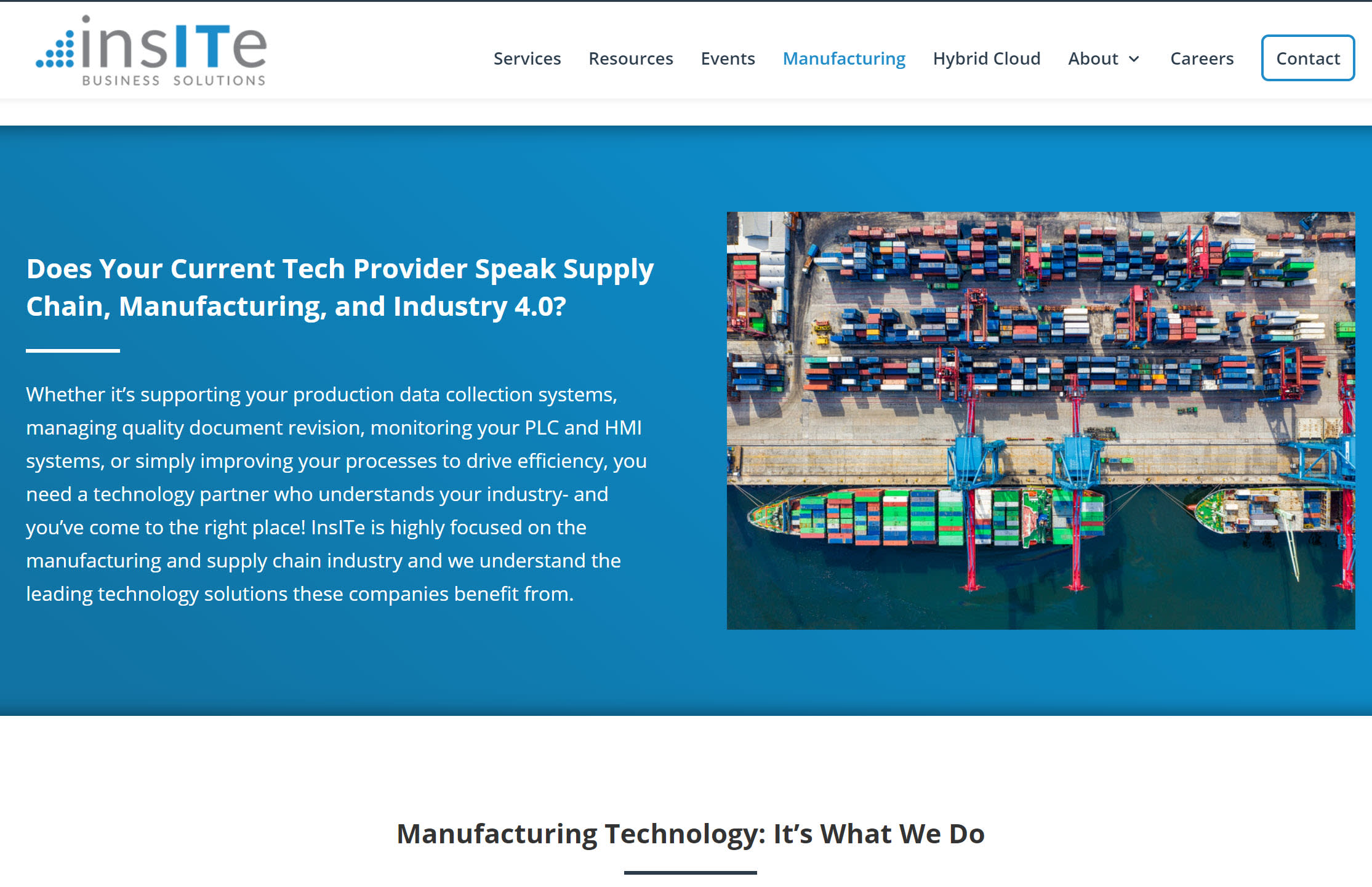 Trusted InsITe: Your tech provider for Supply Chain, Manufacturing, and Industry 4.0