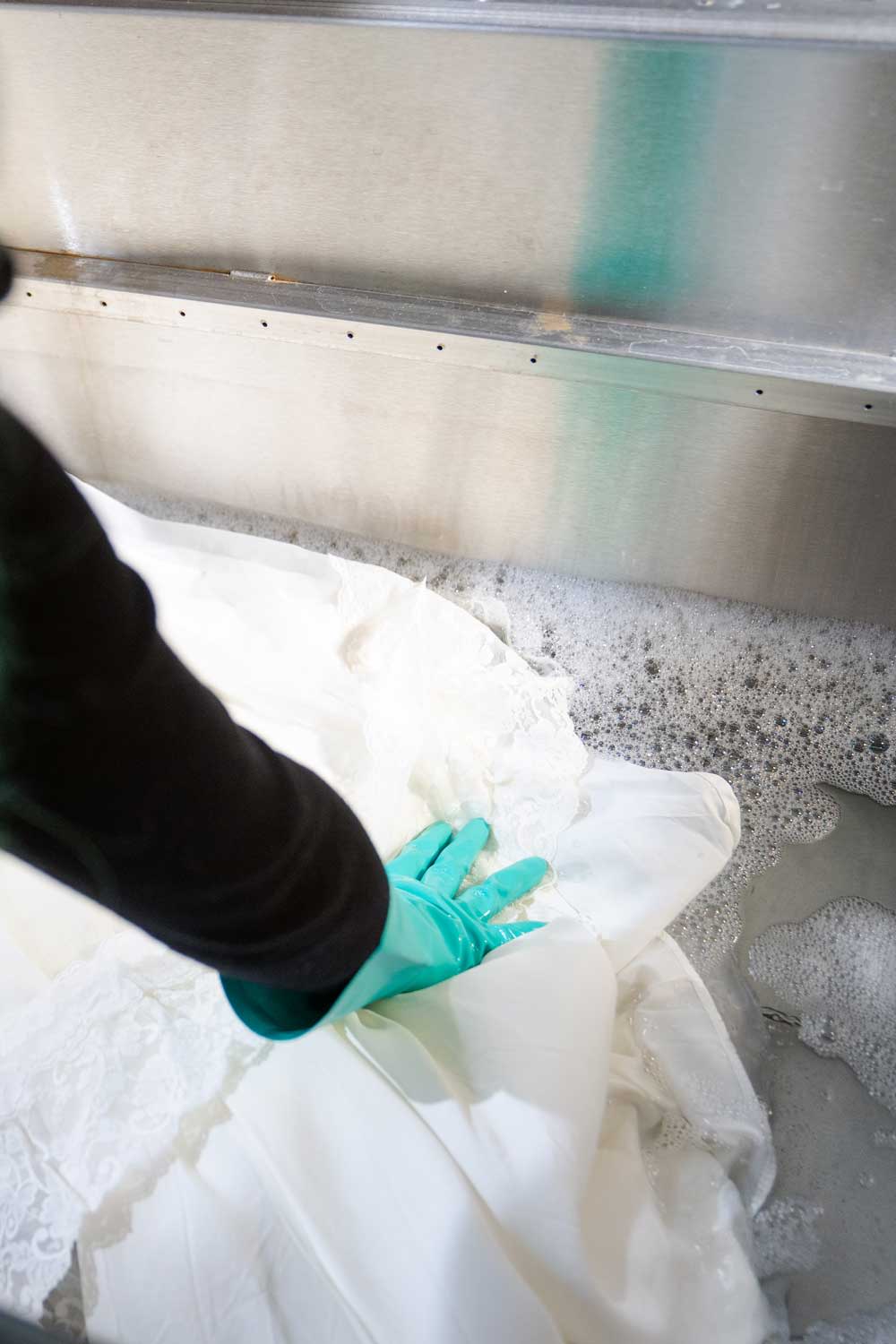 Hand Cleaning a Wedding Dress