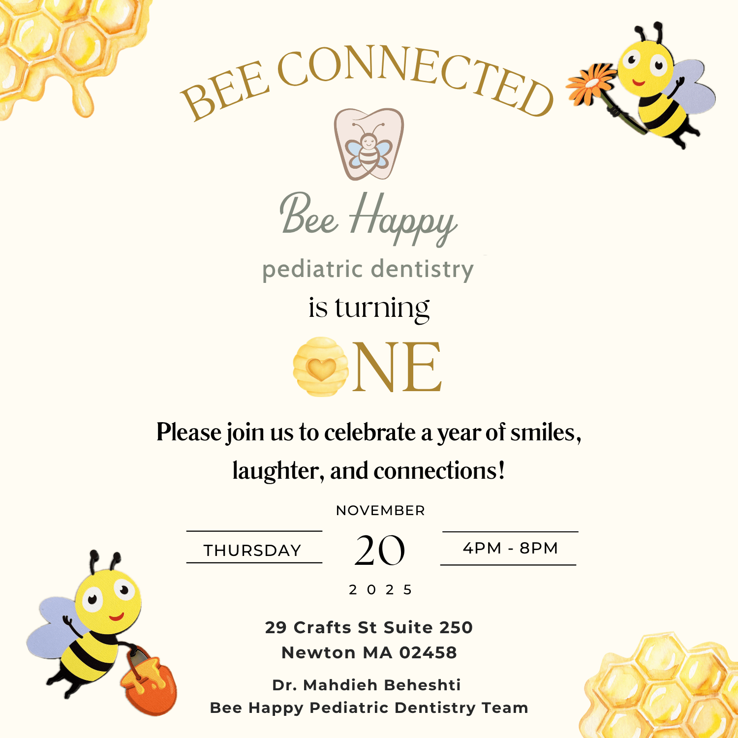 Bee Connected: Bee Happy Pediatric Dentistry is turning one!