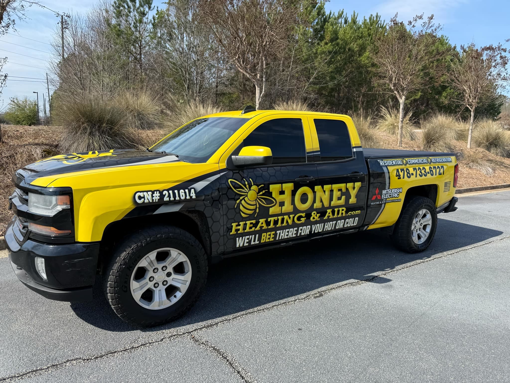Honey Heating and Air Truck