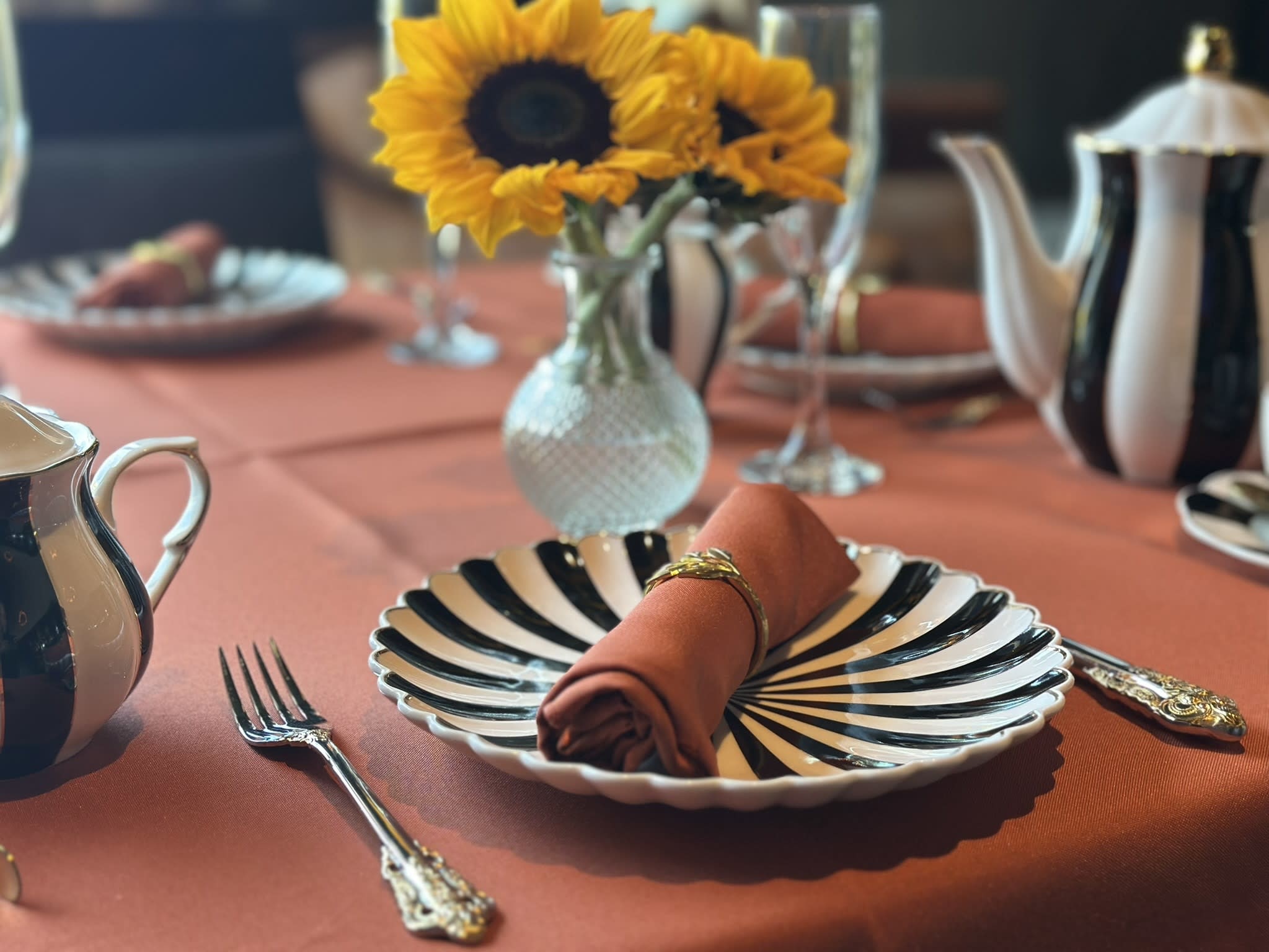 Tea setting at Hotel Arista