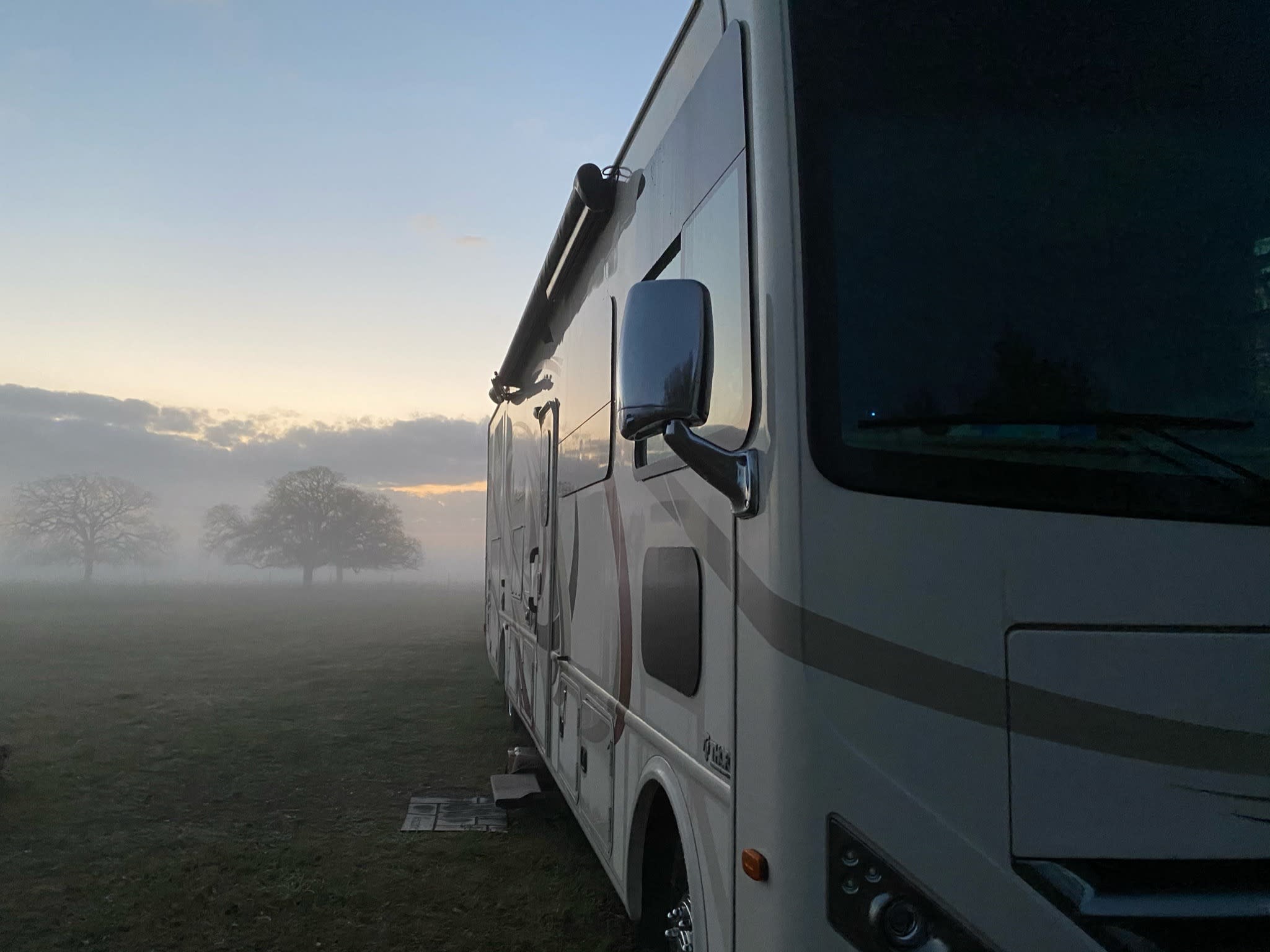 RV in pasture
