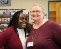 Goodwill team member Paunyne Xavier (left) with her GoodPartner Coach, Dana Knuuti