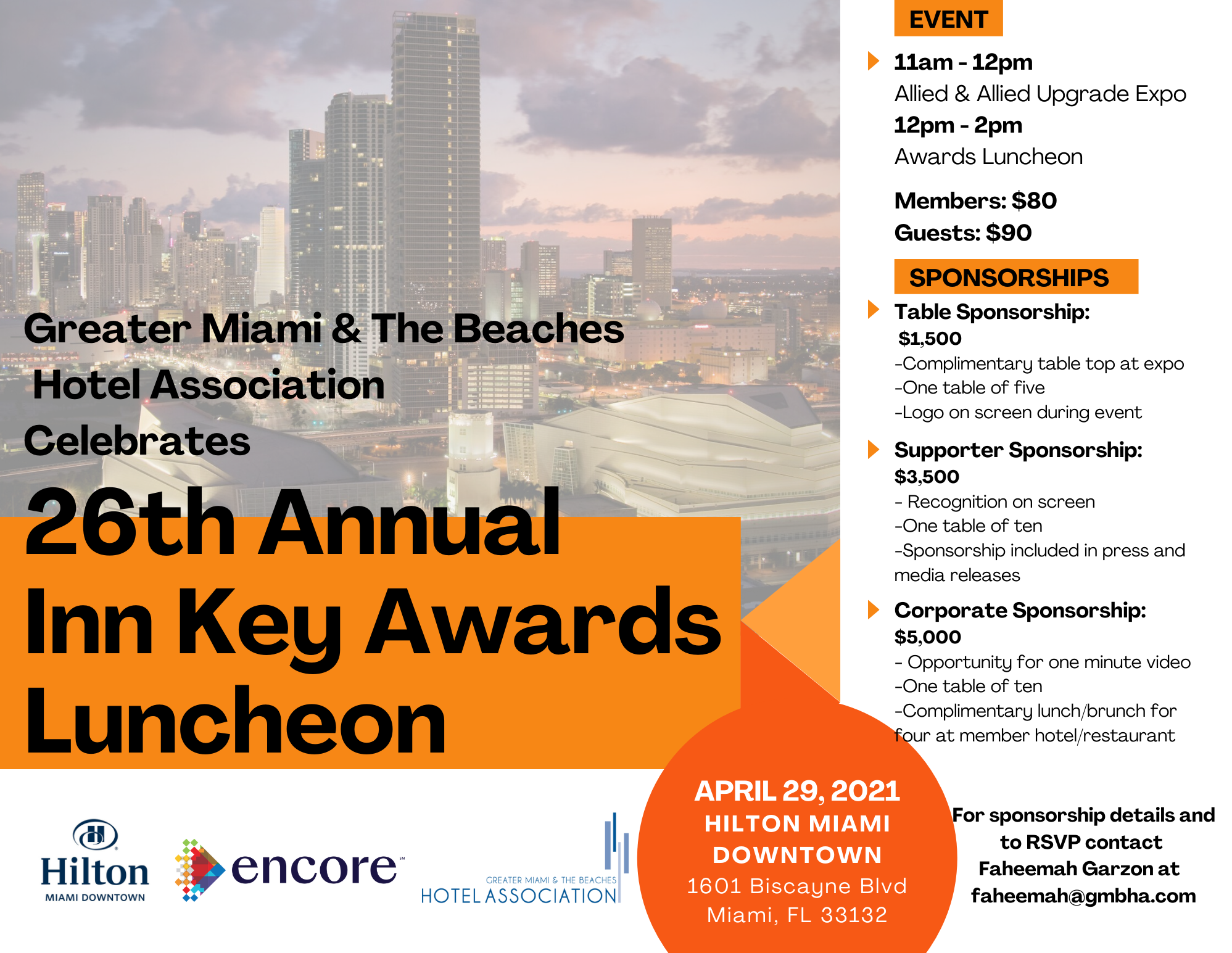 26th Annual Inn Key Awards Luncheon Event Registration
