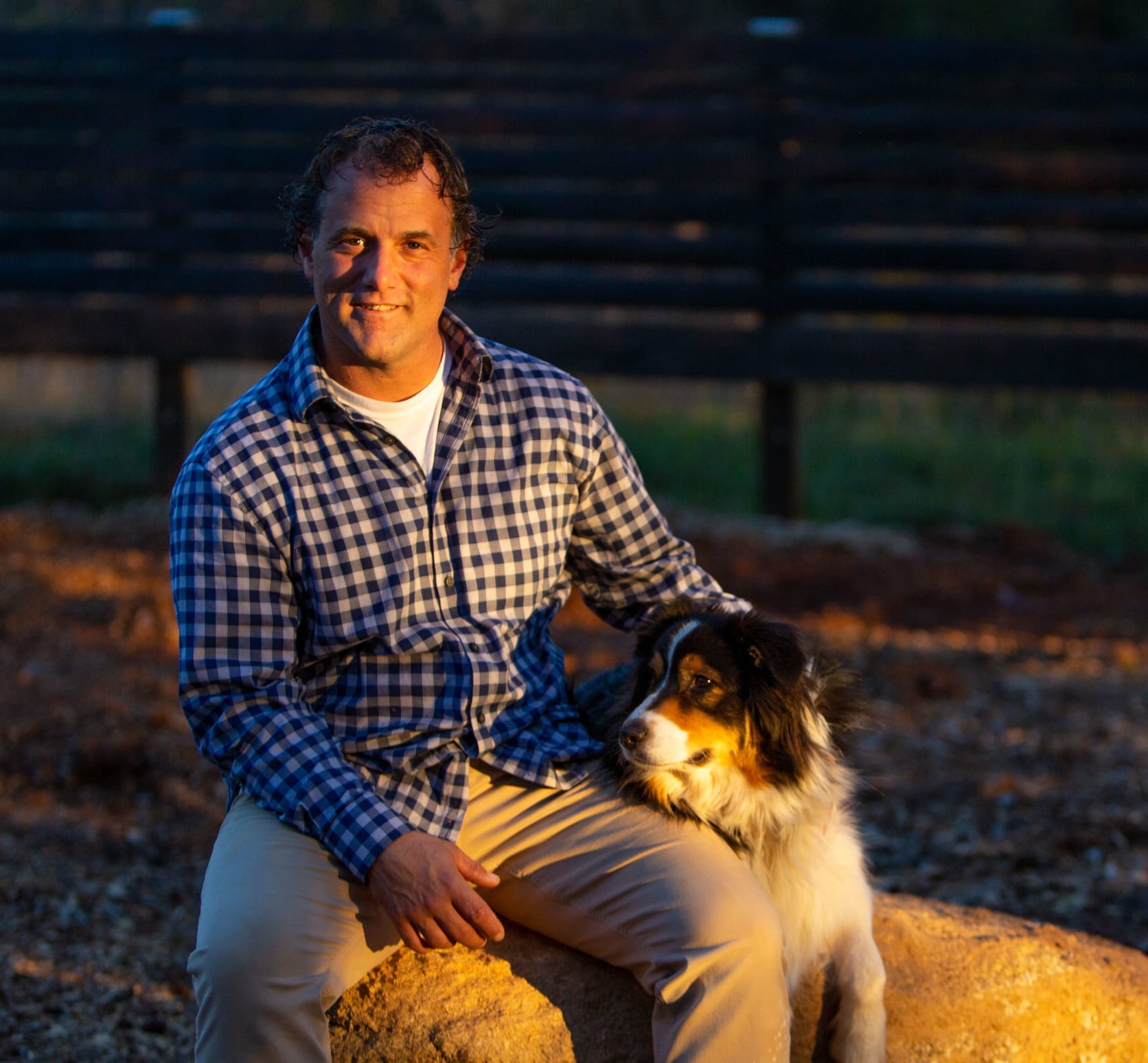 Michael with Frankie the Aussie