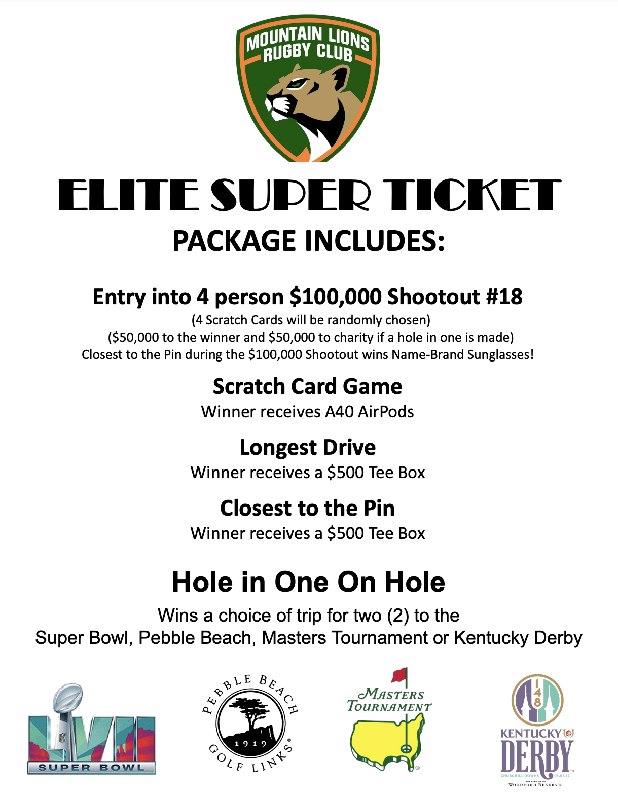 Temecula Rugby Club Temecula Youth Rugby, Golf Tournament