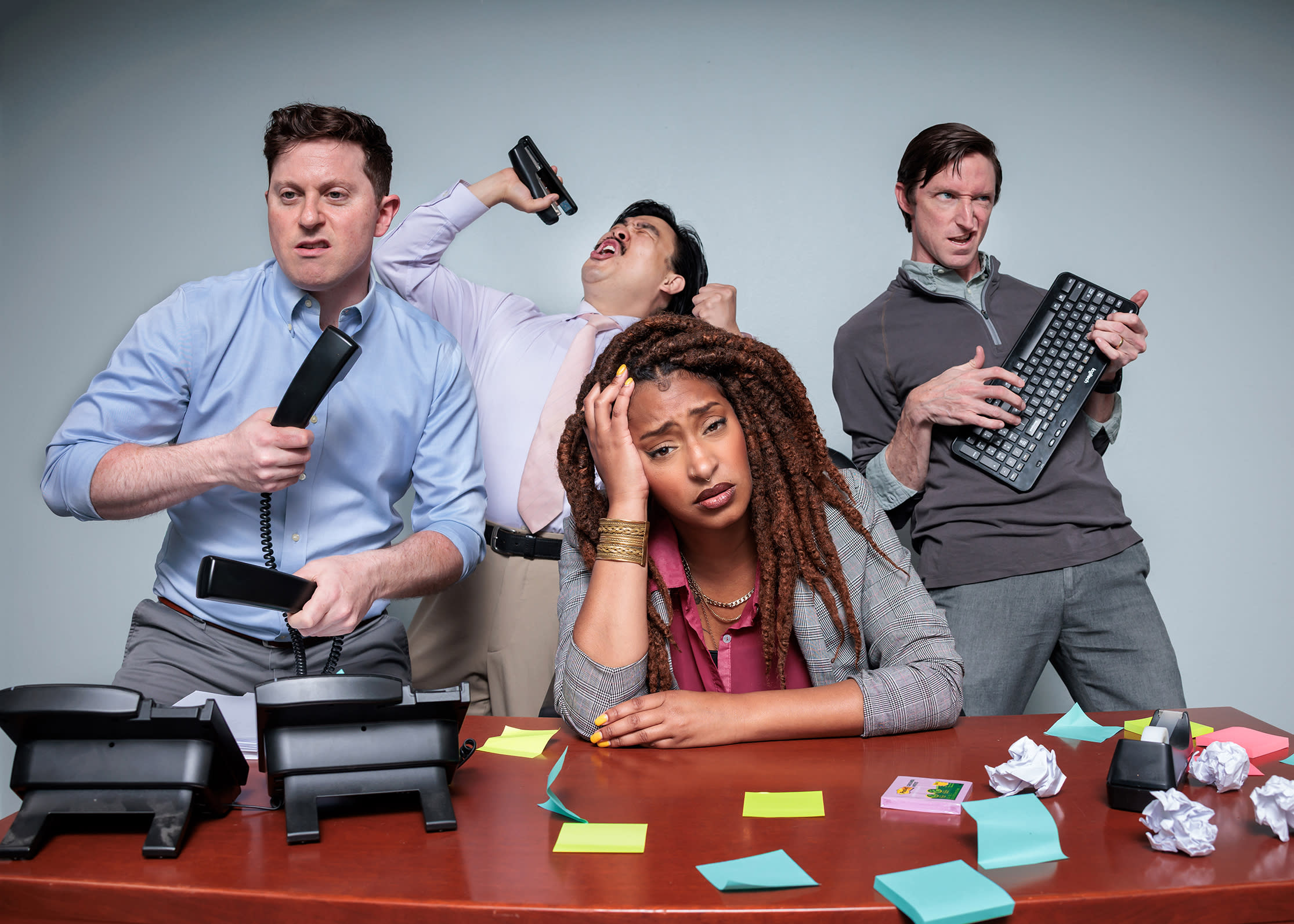 Marin Theatre presents outrageous workplace satire "Do You Feel Anger?" June 5-29