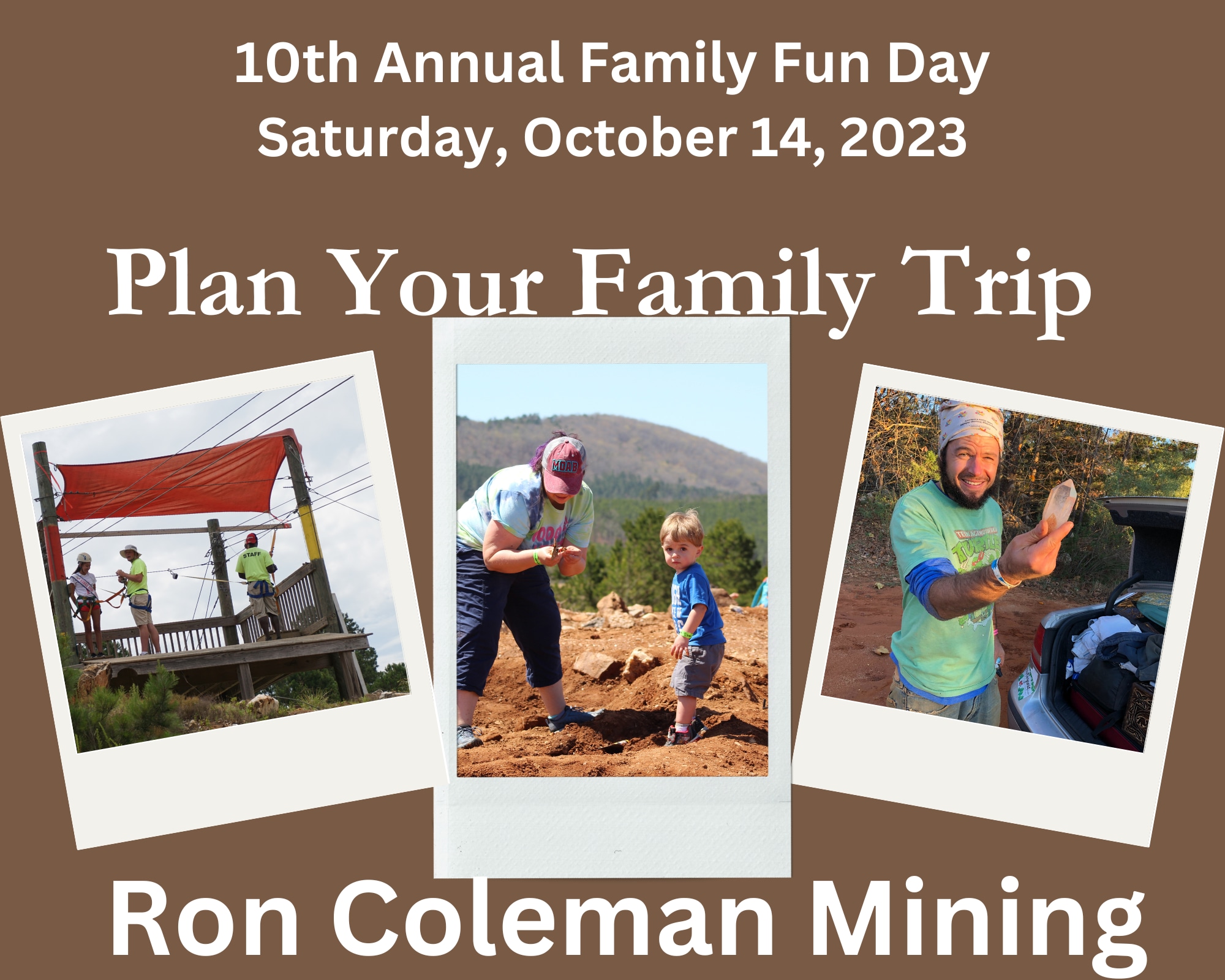 Ron Coleman Mining Family Fun Day People Crystal Digging And Ziplining