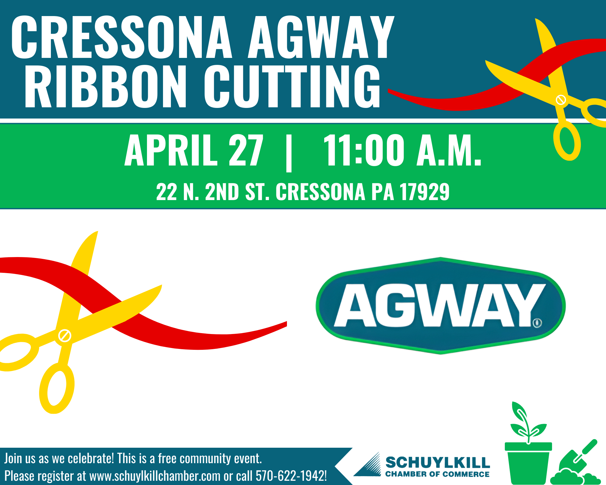 Ribbon Cutting Cressona Agway Growth Zone Schuylkill Chamber of