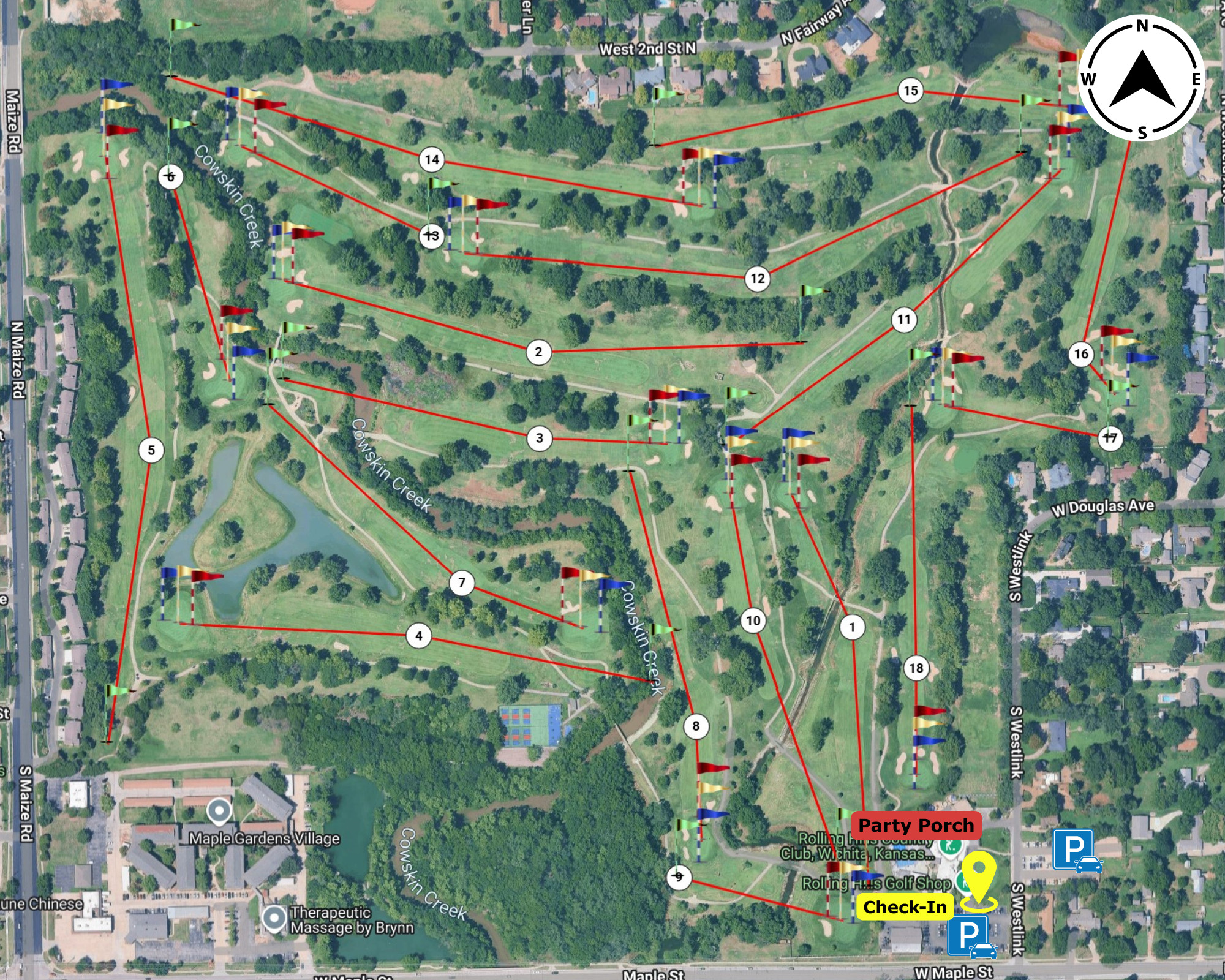 Rolling Hills Course Map