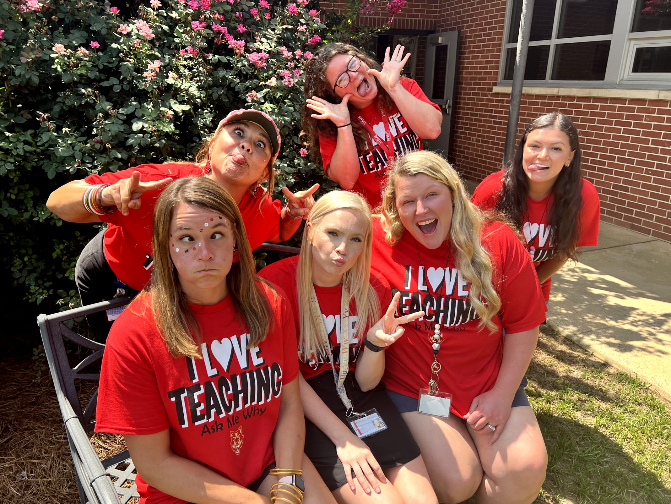 Teachers making silly faces