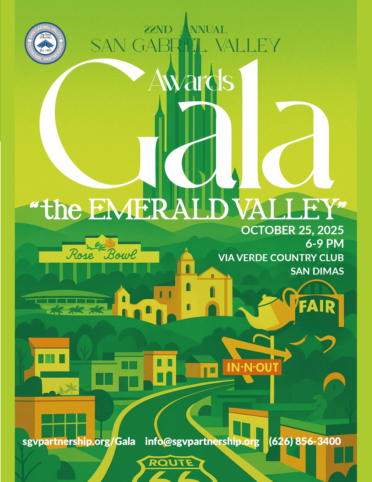 Flier for 2025 SGV Awards Gala