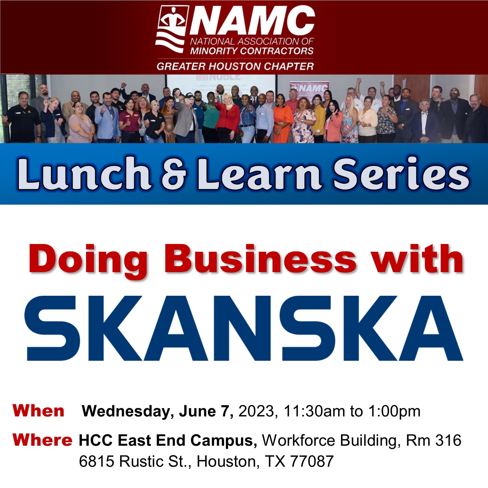 NAMC Houston June Lunch & Learn with Skanska