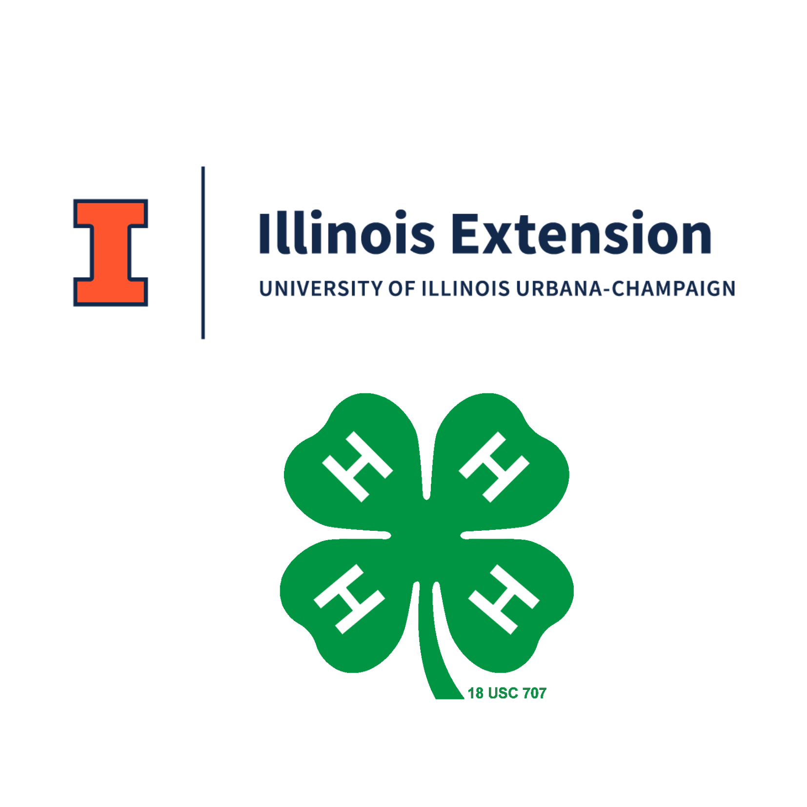 University of Illinois Extension logo and 4-H clover