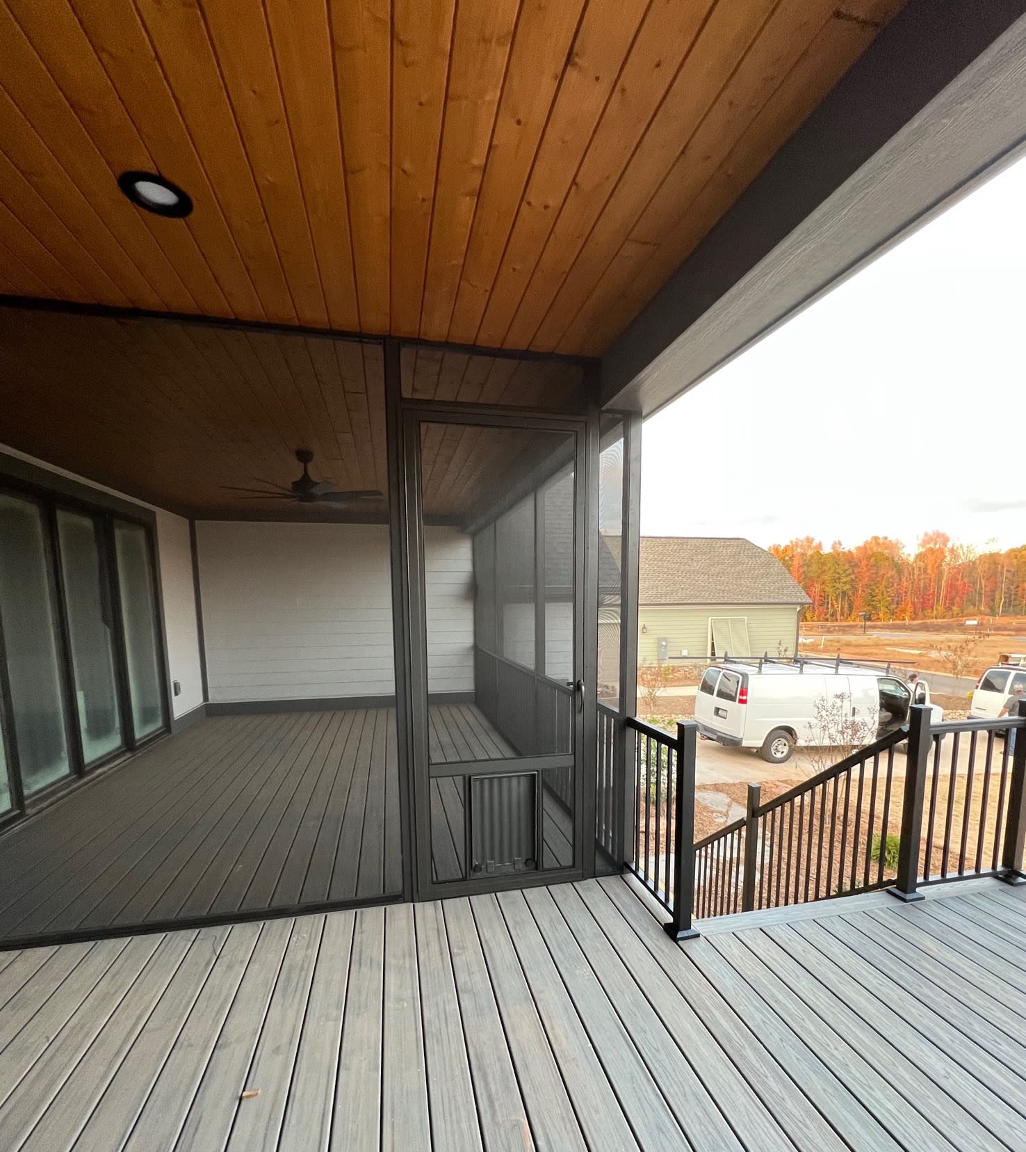 Porch Screening and Stair Rail Installation by Palmetto Outdoor Spaces