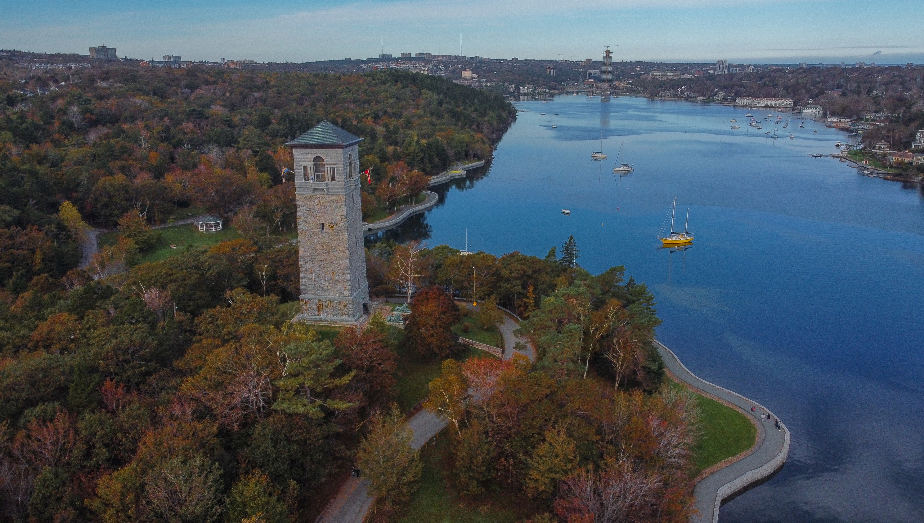 Drone photo of Halifax's Northwest Arm