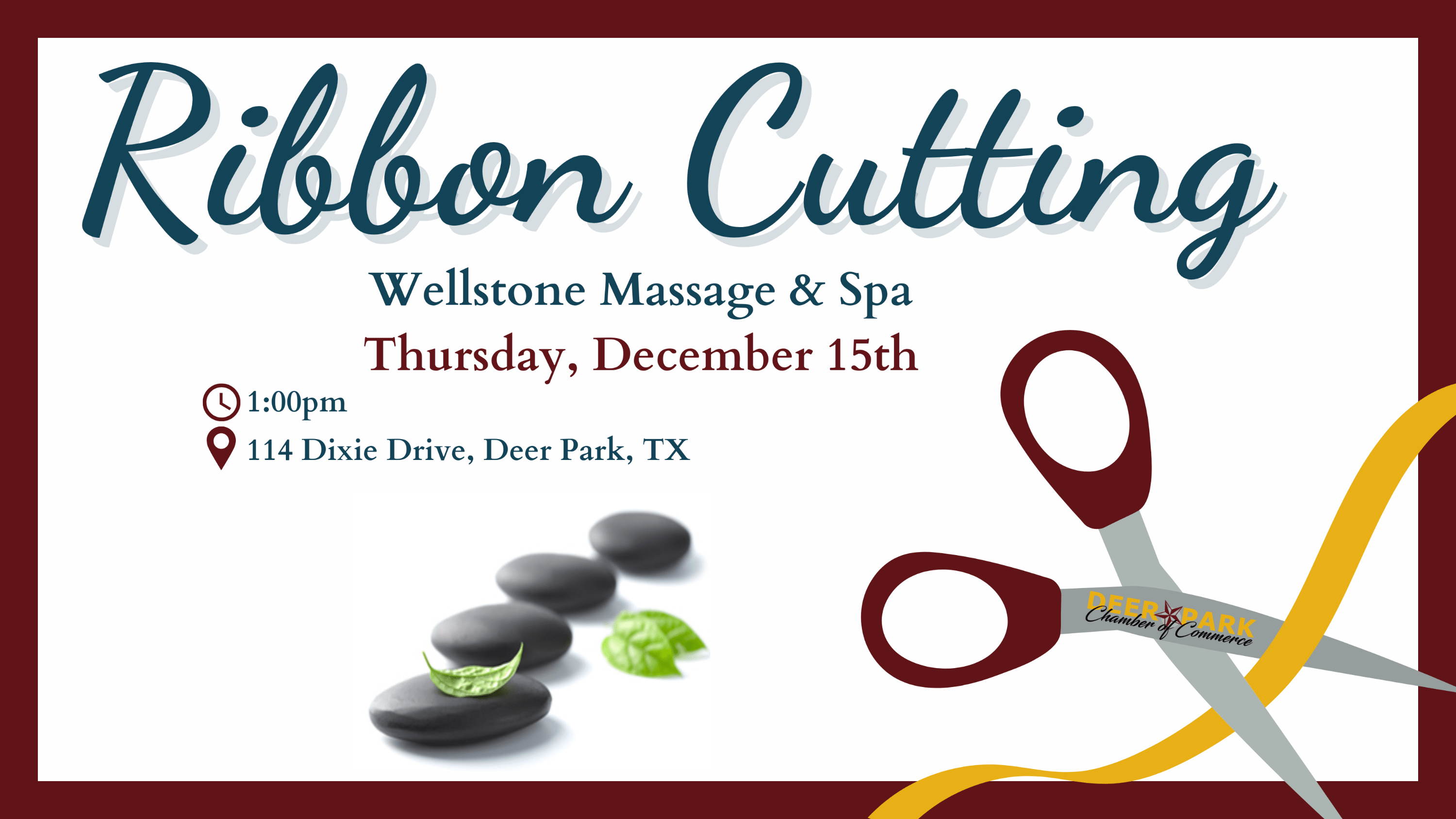 Ribbon Cutting Wellstone Massage & Spa default Deer Park Chamber