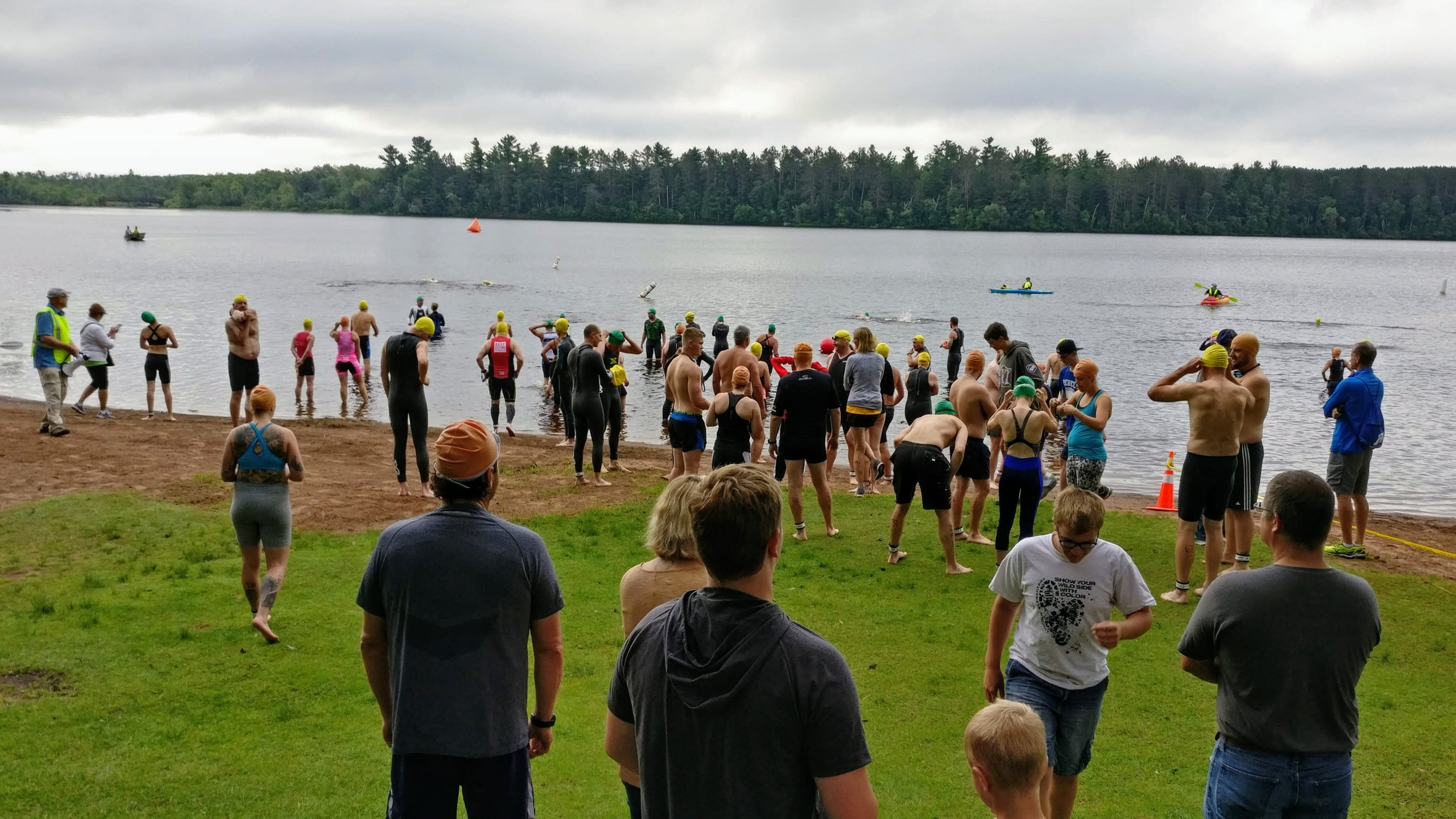 Swim portion of the triathlon